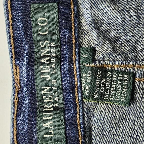 Lauren Jeans Co. by Ralph Lauren Women's Size 8 Dark Blue Bootcut Jeans - Picture 3 of 10